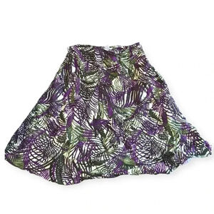 Charter club print 100% linen skirt